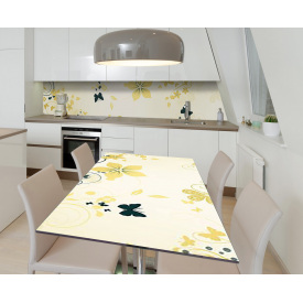 Наклейка 3Д виниловая на стол Zatarga «Танец лёгкости» 600х1200 мм для домов, квартир, столов, кофейн, кафе