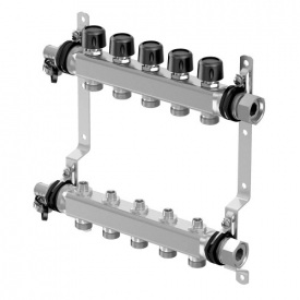 Стальной коллектор Uponor Vario S LS 1 НГ x 8 х 3/4 с обтравочными кранами