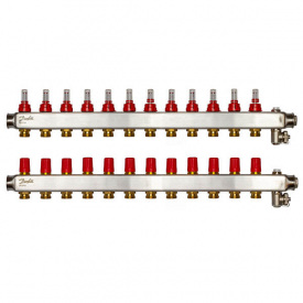 Колектор Danfoss SSM-F на 12 контурів з ротаметрами (088U0762)