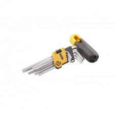 Ключи TORX с держателем MASTERTOOL набор 9 шт CrV длинные (Т10-Т50 90-227 мм) 75-0962