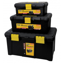 Ящики для інструменту MASTERTOOL комплект 3 шт 12.5"+16"+19.5" пластикові замки (79-2219/2216/2212) 79-2000