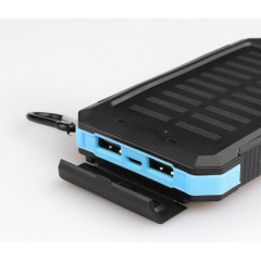УМБ Power Bank Solar ES1600 фонарик + компас с солнечной панелью 16000 mAh Влагозащищен (ES16000) Виноградов