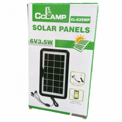 Сонячний зарядний пристрій CCLAMP CL-635 6V 3.5W Black (3_03086) Нове