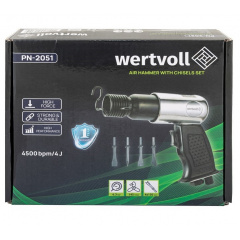 Зубило пневматическое WERTVOLL 4500 уд/мин, 145 л/мин, 6.3 bar, 4 Дж (PN-2051) Хмельницький