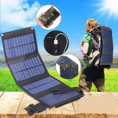 Солнечная панель Solar Power портативная зарядная станция складная с USB 5V - 10W камуфляж (SPH10) Орехов