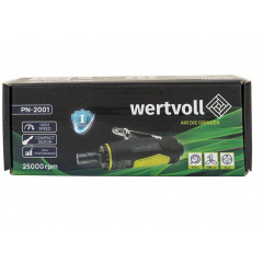 Шлифмашина пневматическая прямая WERTVOLL 1/4", 25000 об/мин, 100 л/мин, 6.3 bar (PN-2001) Гайсин