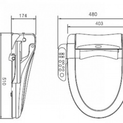 Крышка биде Quoss 6100 Q-6100 Белая Ирпень