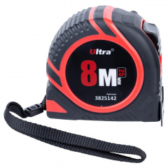 Рулетка гумова з нейлоновим покриттям полотна 8м×25мм ULTRA (3825142) Київ
