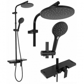 Душовий гарнітур Rea SANTOS Чорний (Rea-P8803)