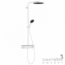 Фото - Душевая стойка со смесителем-термостатом Hansgrohe Pulsify Showerpipe 260 1jet 400 EcoSmart 24221700 матовая белая Душевая стойка со смесителем-термостатом Hansgrohe Pulsify Showerpipe 260 1jet 400 EcoSmart 24221700 матовая белая