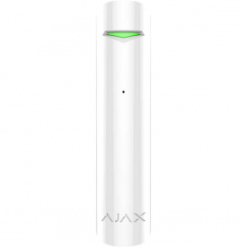 Бездротовий датчик розбиття скла Ajax GlassProtec, Jeweller, 3V CR123A, білий