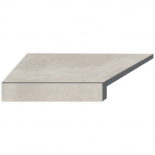 Aquaviva Угловой Г-образный элемент бортовой плитки Aquaviva Patio Soft Grey, 600x345x50(20) мм (левый/45°)
