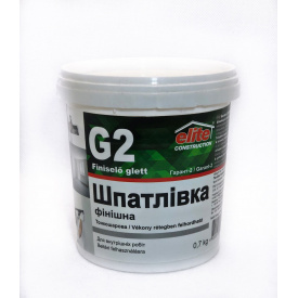 Фінішна шпатлівка Elite Construction Гарант-2 0.7 кг Білий