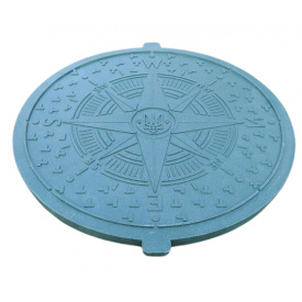 Кришка полімерпіщана каналізаційного люка Воюс УКРАЇНА 1 т Зелена