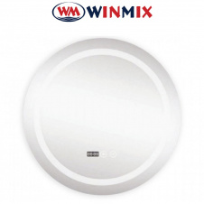 Зеркало для ванной комнаты Winmix PLAIN MC02-60 (с LED-подсветкой, часы, антизапотевание)