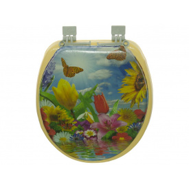 Сидение с крышкой для унитаза мягкое Vanna Lux (MUP-VANNALUX-YELLOW-4) (SK000748)