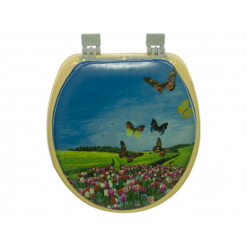 Сидение с крышкой для унитаза мягкое Vanna Lux (MUP-VANNALUX-YELLOW-3) (SK000749)