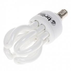 Лампа энергосберегающая Brille Стекло 15W Белый 126908