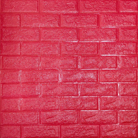 Самоклеящаяся 3D панель Sticker Wall SW-00001364 Красная 700х770х3мм