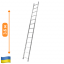 Приставна односекційна алюмінієва драбина на 13 сходинок (універсальна) Екобуд Київ