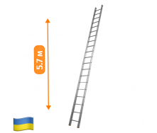 Алюминиевая лестница приставная на 20 ступеней (профессиональная) Экострой