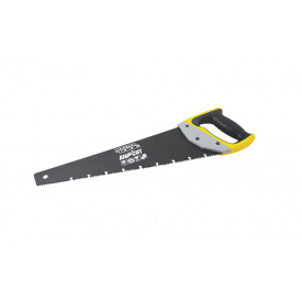 Ножовка столярная MASTERTOOL BLACK ALLIGATOR 400 мм 9TPI MAX CUT каленый зуб 3-D заточка тефлоновое покрытие 14-2440
