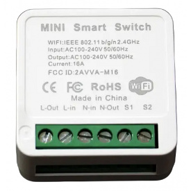 Розумний бездротовий вмикач RIAS M-16 Wi-Fi 220V 16A/3520W White (3_01781)