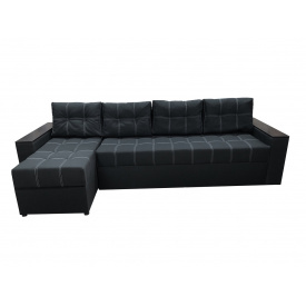 Угловой диван Комфорт Плюс 3м (черный, 300х150 см) ІМІ