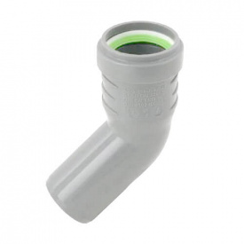 Коліно каналізаційне ASG HTR 32x45° білий