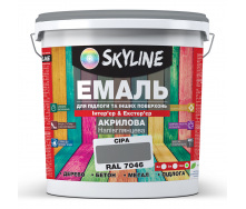 Эмаль для пола и других поверхностей акриловая SkyLine Серый RAL 7046 10 л