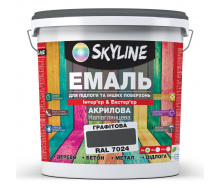 Эмаль для пола и других поверхностей акриловая SkyLine Графитовый RAL 7024 3 л