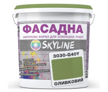 Краска Акрил-латексная Фасадная Skyline 3030-G40Y Оливковый 5л