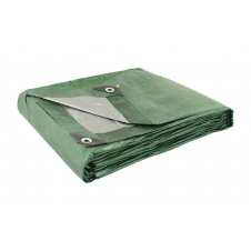 Тент двусторонний MASTERTOOL 4х5 м 130 г/м² Khaki and silver (89-1405)