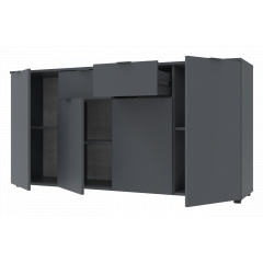 Комод Doros Рон 7 Графит 4 фасада 2 шухляды 160х38х81 (44900236) Николаев