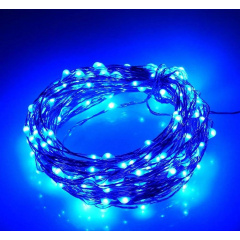 Гирлянда Hoz Роса на батарейках 100 LED 10 м Синий (1978-02) Киев