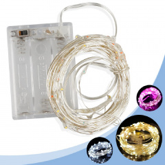 Светодиодная гирлянда-нить на батарейках Decorative Light синяя 10м 100LED 218-21526967 Курінь