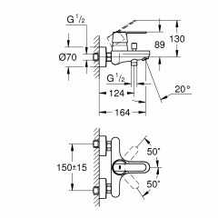 Смеситель Для Ванны Grohe Quickfix Get 32887000 Киев