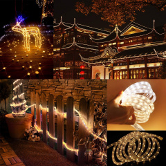 Світлодіодна гірлянда-шланг Xmas Rope light для новорічного декору вулиці 10м світло LED - Теплий білий Черкаси