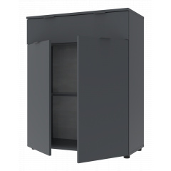 Комод Doros Рон 2 2 фасады 1 шухляда Графит 80х38х100 (41516004) Березно