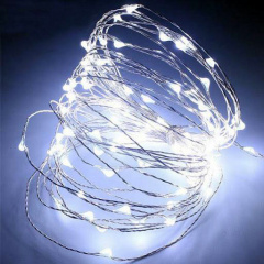 Гирлянда-нить светодиодная на батарейках Adecor 10 м 100 Led Белый (218-21526972) Чорноморськ