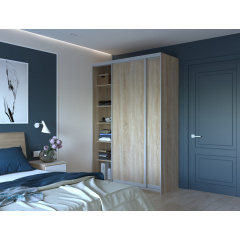 Шафа купе Doros Сіті Лайт Дуб Cонома 2 ДСП 150х60х225 (42002012) Самбір