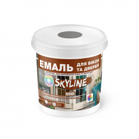 Эмаль акриловая Для Окон и Дверей SkyLine Wood Серая RAL 7046 0.4 л
