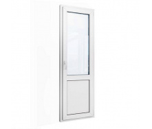 Двері міжкімнатні металопластикові 750х2000 мм монтажна ширина 70 мм профіль WDS Ekipazh Ultra 70 Білі