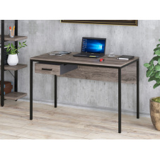 Письменный стол L-2p Loft-Design 120х650 мм с ящиками столешница дсп дуб-палена