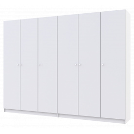 Шафа для одягу Doros Промо Білий 3+3 ДСП 270х48х204 (42005006)