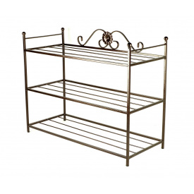 Полиця для взуття взуття Ferrum Престиж 3 полиці Антик-мідь (869)