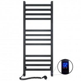 Электрический полотенцесушитель SANTAN Лестница Авангард 480х1200 черный, Sensor, левосторонний