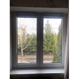Вікно 1300x1400 мм монтажна ширина 70 мм профіль WDS Ekipazh Ultra 70 з двокамерним енергозберігаючим склопакетом 40 мм