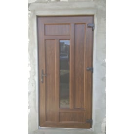 Дверь входная 900х2100мм монтажная ширина 60 мм профиль WDS Ekipazh Ultra 60 цвет Золотой Дуб