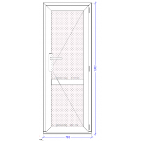 Двері міжкімнатні 700х1900 мм монтажна ширина 60 мм профіль WDS Ekipazh Ultra 60 